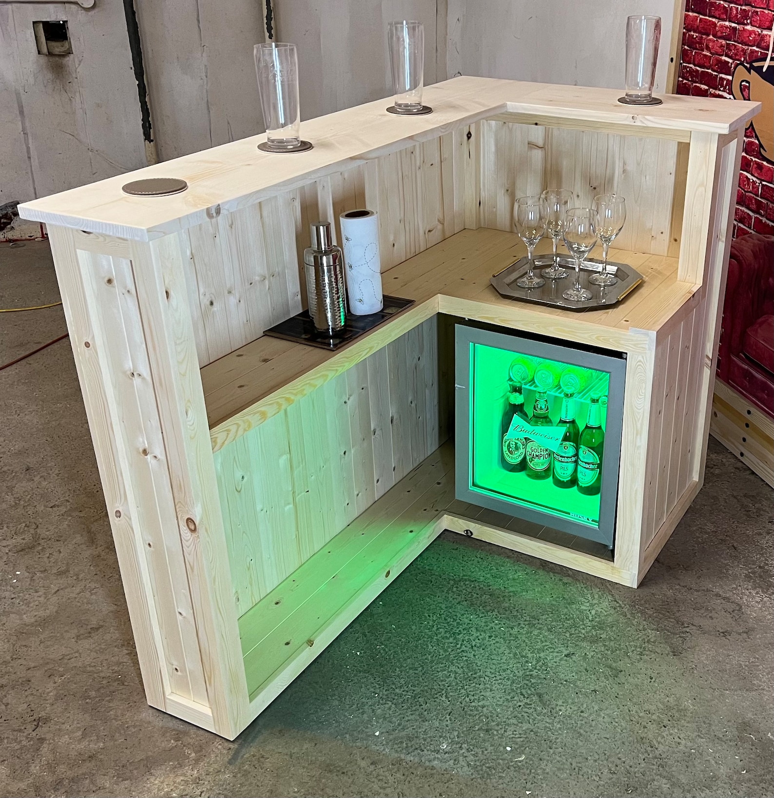 Wooden Indoor Home Bar Man Cave Bar, Indoor Pub, Drinks and Bar