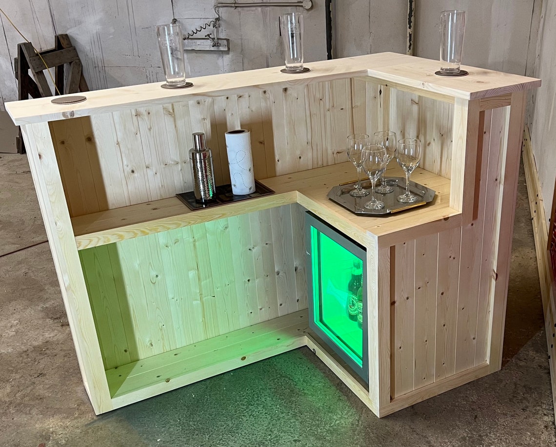Wooden Indoor Home Bar Man Cave Bar, Indoor Pub, Drinks and Bar