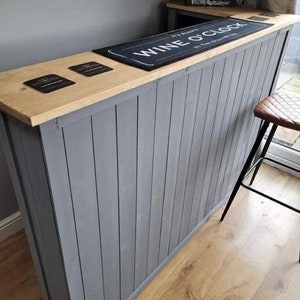 Home bar L shape mini fridge adapted painted