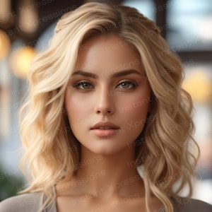 Hair Model Stock Photos Beauty Model Images AI Stock Images Hair Extension Model Photography White Models For Business Social Media