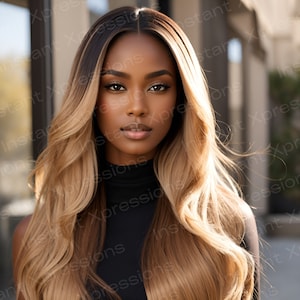 Hair Stock Photo African American Black Hair Extension Images Wig Stock Salon Photo for Website Social Media Black Model  INSTANT DOWNLOAD