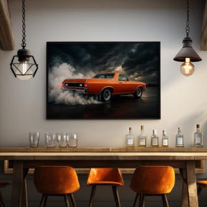 1969 El Camino Poster: Classic Chevy Digital Download | Muscle Car Wall Art