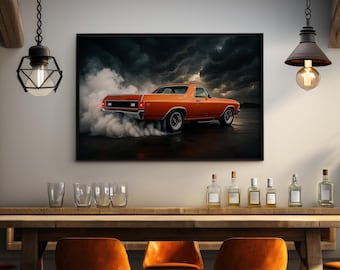 1969 El Camino Poster: Classic Chevy Digital Download | Muscle Car Wall Art