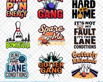 Bowling SVG PNG Bundle: Vector Clipart for Cricut, Silhouette (Commercial Use)