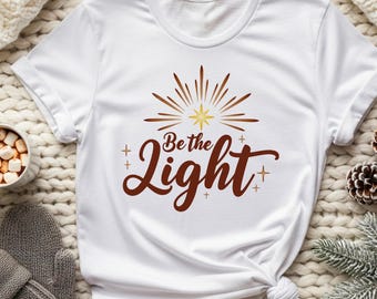Be the Light Christian Shirt: Faith T-Shirt, Gildan cotton Tee, Bible Verse Inspired Gift