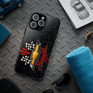 Funda para iPhone con diseño de moño de Chevy: resistente protector para el muscle car de Chevrolet