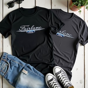 Ford Fairlane Logo T-Shirt | Vintage Ford Fairlane Tee | Classic Muscle Car Shirt | Retro Ford Apparel for Car Enthusiasts and Shows