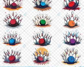 Bowling SVG Bundle: Fun Graphics for Cricut, Silhouette (Digital Download)