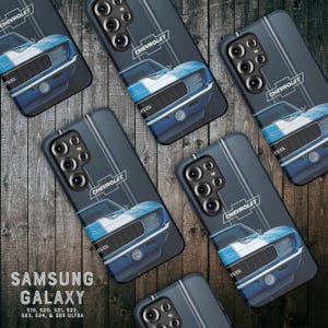 Chevy Camaro Samsung Galaxy Case, Classic SS Muscle Car Protective Phone Cover for S10 S20 S21 S22 S23 S24 S25 Ultra, Wireless Charging