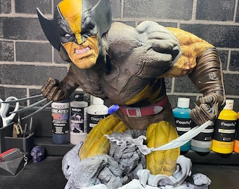 Hand Painted Wolverine Statue - Xmen - Fan art