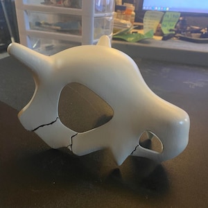 Hand-Painted Cubone Skull Decoration