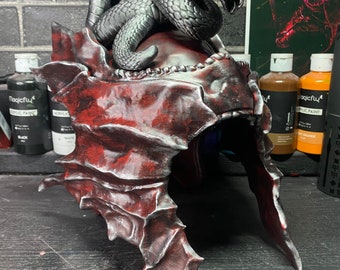 Hand-Painted 3D Printed “Messmer the Impaler” Helmet Replica from Elden Ring DLC