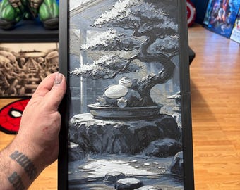 Sleepy Snorlax Bonzai Tree - Wall Art