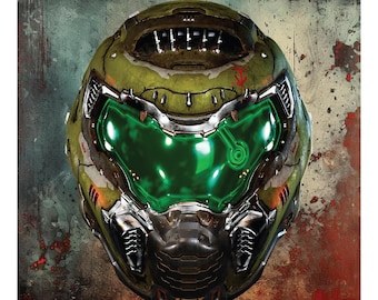 Doom Guy Helmet - Cosplay Helmet - Display Piece