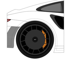 Digital Print Porsche 911 992 GT3RS rear wheel