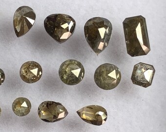 Fancy Cut Green Diamond 0.50CT - 1.00CT, Sparkling Gemstone, Mix Luster, Genuine DiamondFather's Day special
