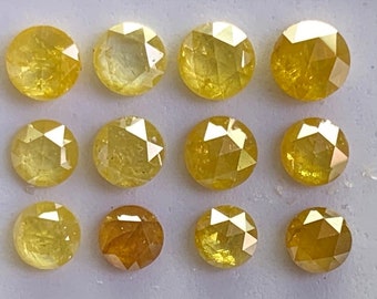 yellow diamonds, round rose diamonds, natural transparent for rings and jeweler 1.85 CTFather's Day special