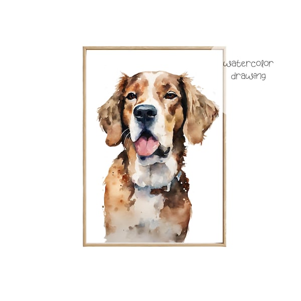 Pet copy print • Watercolor Dog Painting • Pet loss memories • Mini Custom Watercolor Pet Portrait, Dog Portraits, Pet Painting