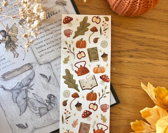Cozy Autumn Bookmark | Autumnal Bookish Stationery | Book Lover Gift | Cottagecore Bookmark