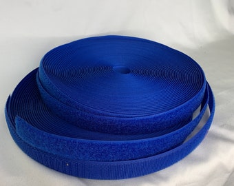 Blue 3/4 inch hook and loop tape