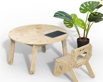 Wooden Kids' Table and Chair Set: CNC Digital Cut Files