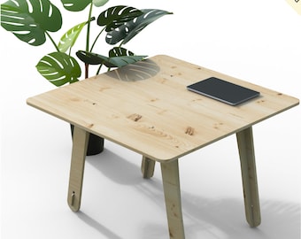 Mesa de madera cuadrada para niños de 3 a 4 años (archivos de corte digital)