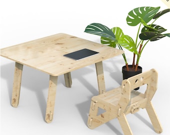 Wooden Kids' Table and Chair Set: CNC Digital Cut Files