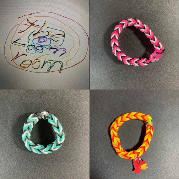 Fishtail Rubber Band Bracelets or Key Chains for 10