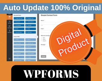 WpForms Pro Plugin 100% Original License 1 Year Auto Update and Full Package (+ All Addons)