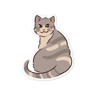 Classic Tabby Cat Sticker