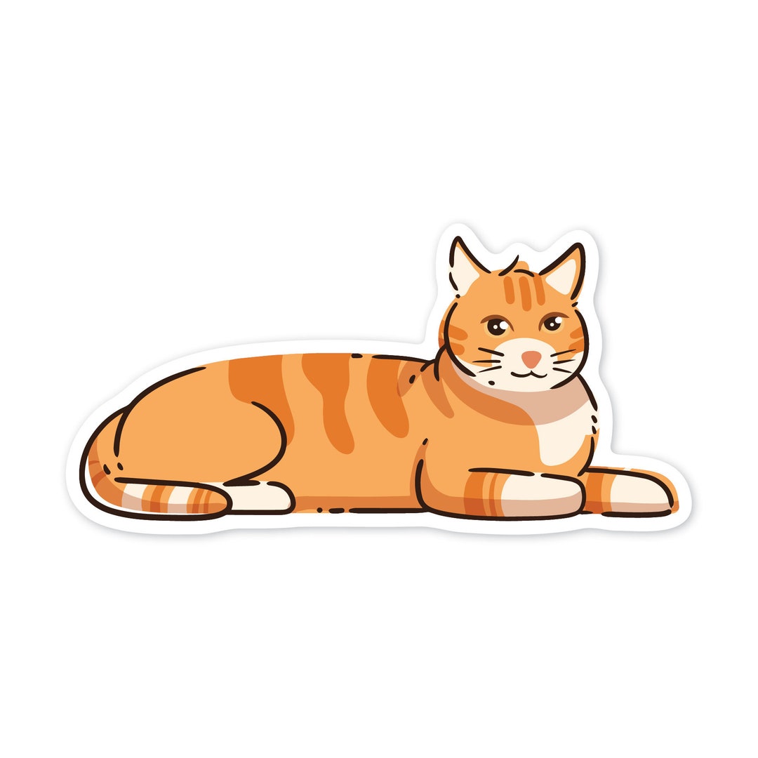 Orange Tabby Cat Sticker - Etsy