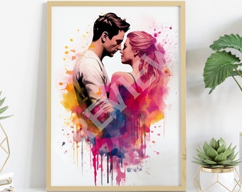 Movie Movie Poster, Watercolor, Pink Girl Room, Mouse Pad Magnet Tapestry Canvas Art Metal Print Puzzle T-Shirt