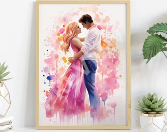 Movie Movie Poster, Watercolor, Pink Girl Room, Mouse Pad Magnet Tapestry Canvas Art Metal Print Puzzle T-Shirt