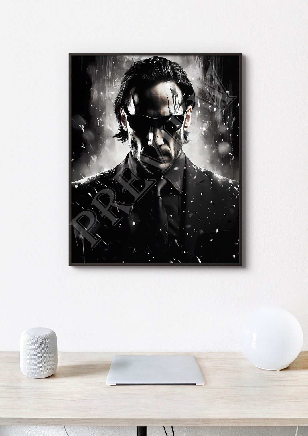 Movie Movie Poster Black and White Watercolor High Quality - Etsy