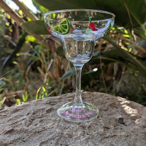 Hand Painted Margarita Glasses