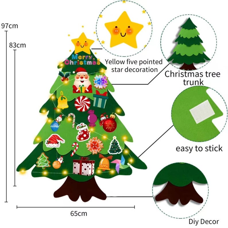 Kds DY Felt Chrstmas Tree | Dy Felt Chrstmas Tree, Felt Chrstmas Tree, Chrstmas Art Projects