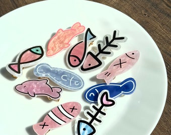Skurril Meer Charme Haarspange, Delfin Ozean niedlichen Haarspange, Fish Tale Haarspange, Haar Accessoire, Geschenk für sie