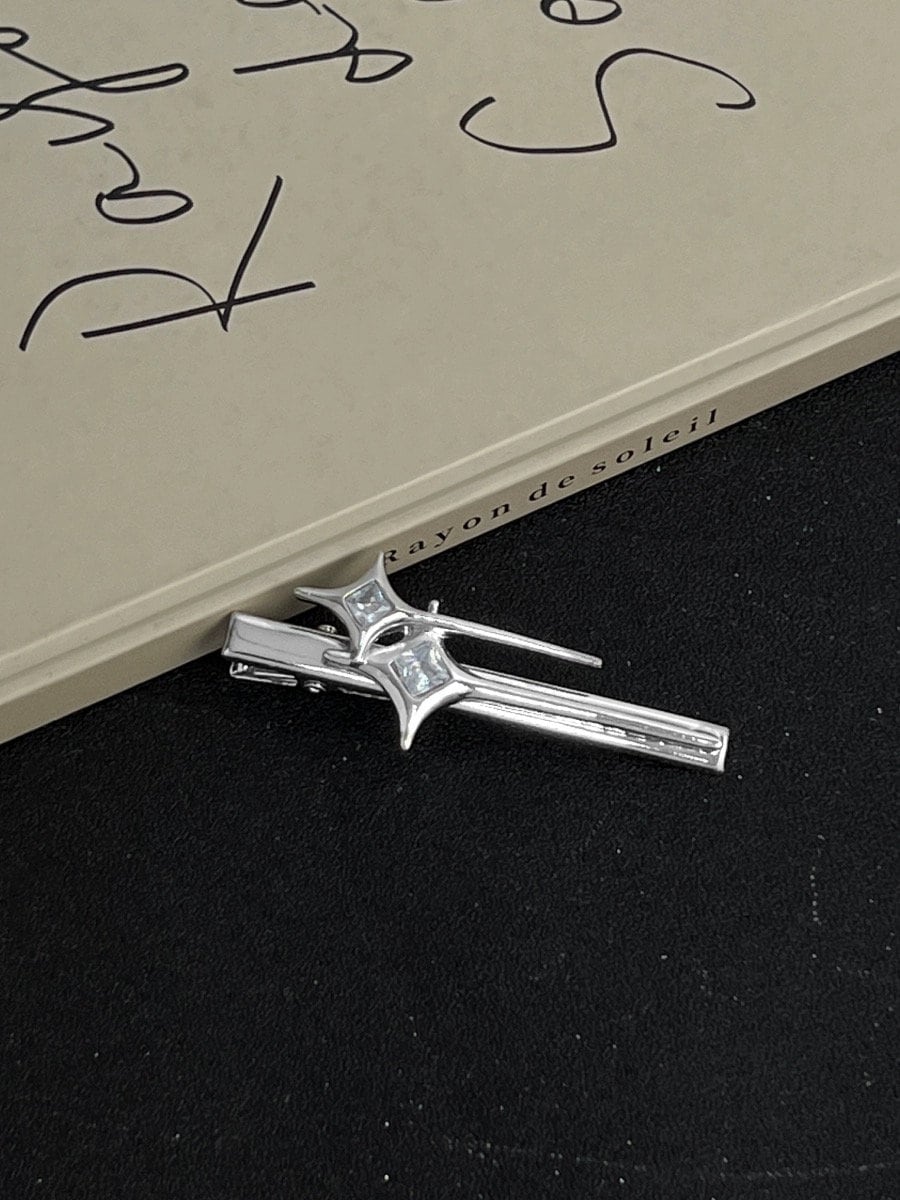 Y2k Stern-Metallhaarspange, süßes cooles Mädchen Harajuku Art Haarspange, Diamant-besetzte Bobby Pins, Haarschmuck für Mädchen, Pony-Clip, Geschenk