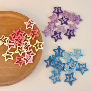 Candy Color Star Hair Clips,Color Star Clips,Mini Star BB Clips,Mini Star Bangs Hairpins,Cute Star Hair Pins,Hair Accessories