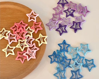 Candy Color Star Hair Clips,Color Star Clips,Mini Star BB Clips,Mini Star Bangs Hairpins,Cute Star Hair Pins,Hair Accessories