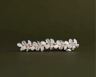 Pearl Clear Crystal Hair Clips, Sparkly Hair Clips, Crystal Hair Clips, Accessory For Women