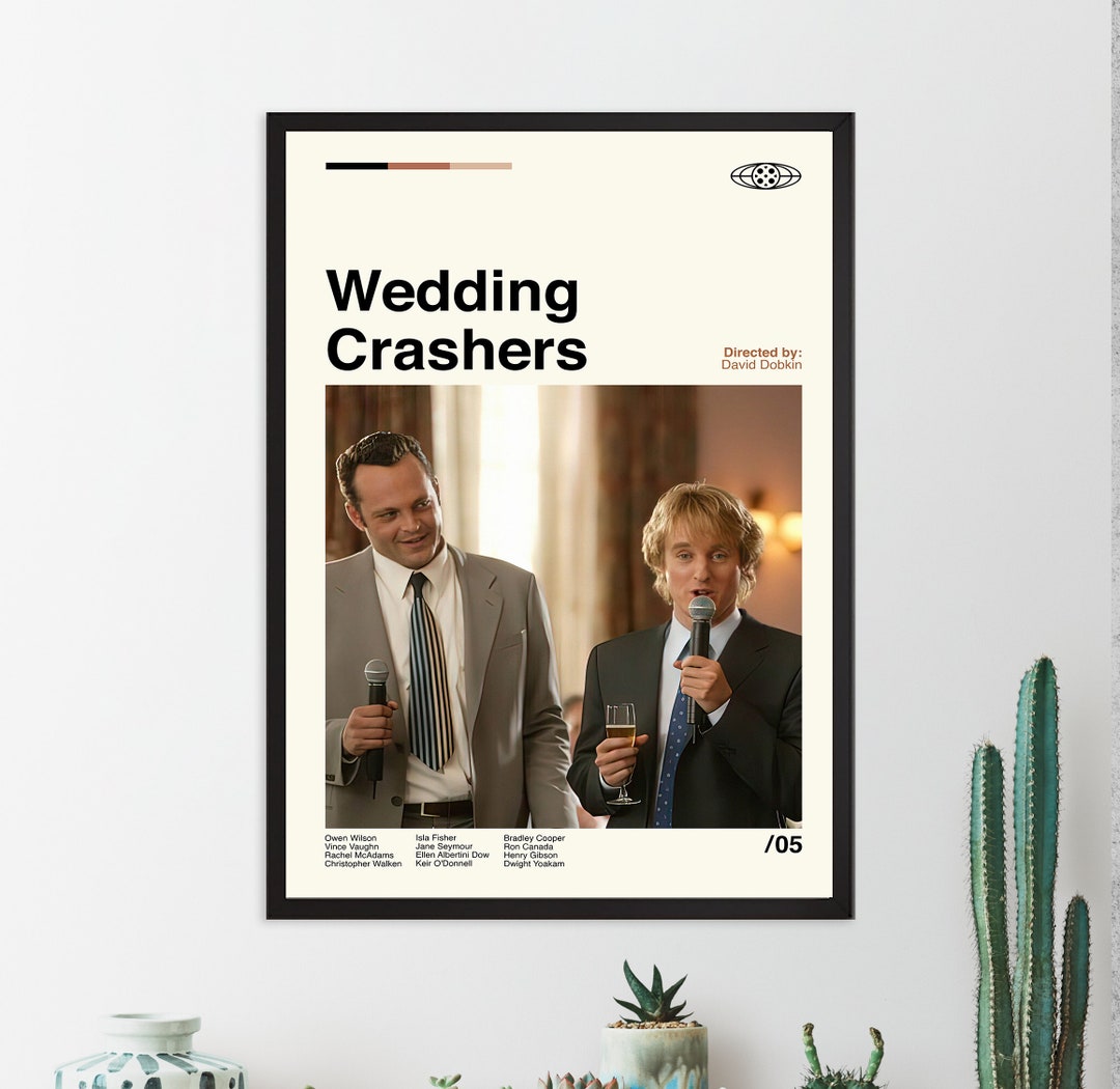 Wedding Crashers Poster Wedding Crashers Print Mid Century Etsy