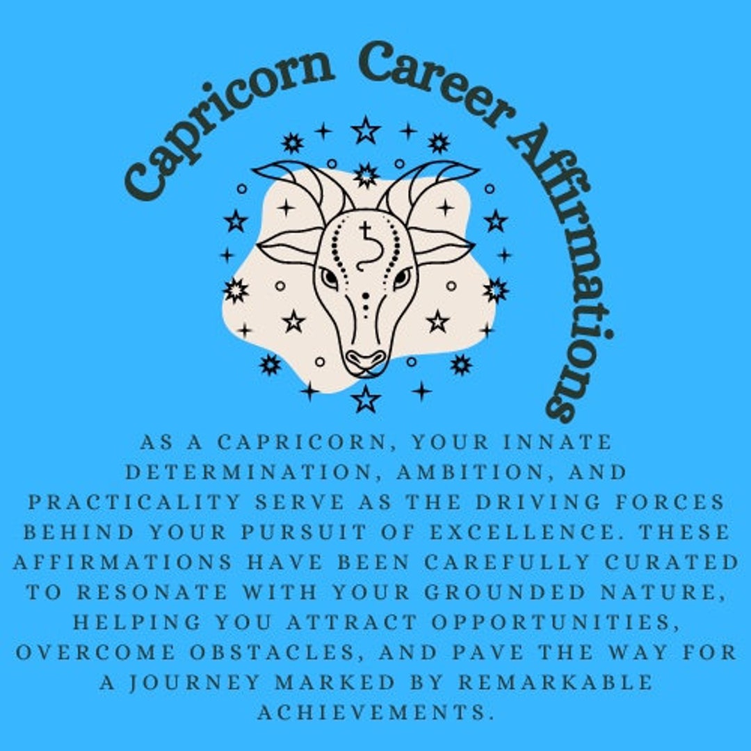 Capricorn Career Affirmations INSTANT DOWNLOAD 50 Etsy(07)