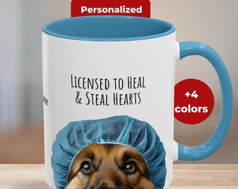 Personalized German Shepherd Nurse Coffee Mug: Dog Lover Gift