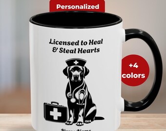 Personalized Labrador Nurse Coffee Mug: Dog Lover Gift