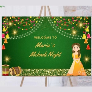 Dholak Welcome signs as Dholki Welcome Signs, Dholak Night signs as Punjabi Dholki signs, Muslim Dholki Decor signs & Mehndi Nights Canva