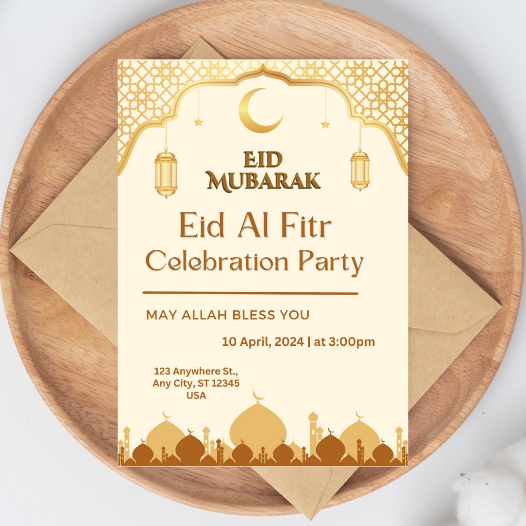Eid UL Fitr Party Invitation | Eid Party Celebration Invite | Eid ...