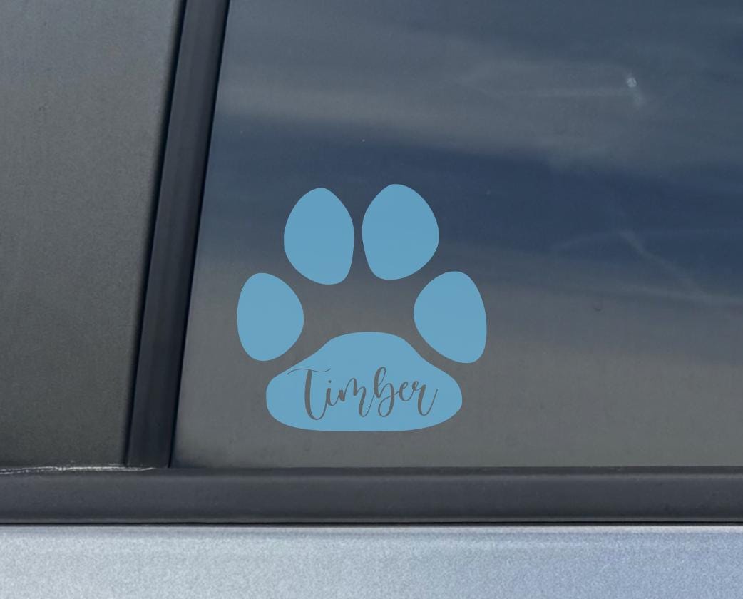 Personalized Paw Print Decal