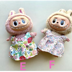 Clean Inventory! Labubu Dress Cute Handmade Floral Dress /for 17cm Labubu Doll (Dress Only)
