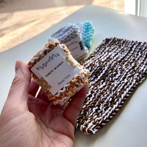 1:12 Scale Throw Blanket, Hand Knit for Miniature Dollhouse